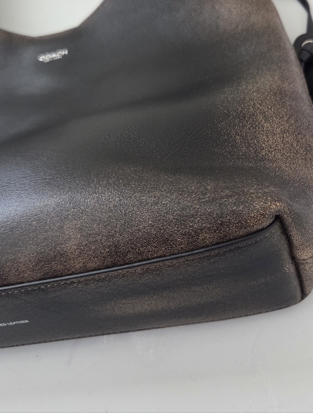 Coach Brooklyn Hobo Bag 28 In Loved Leather - Picture 14 of 15